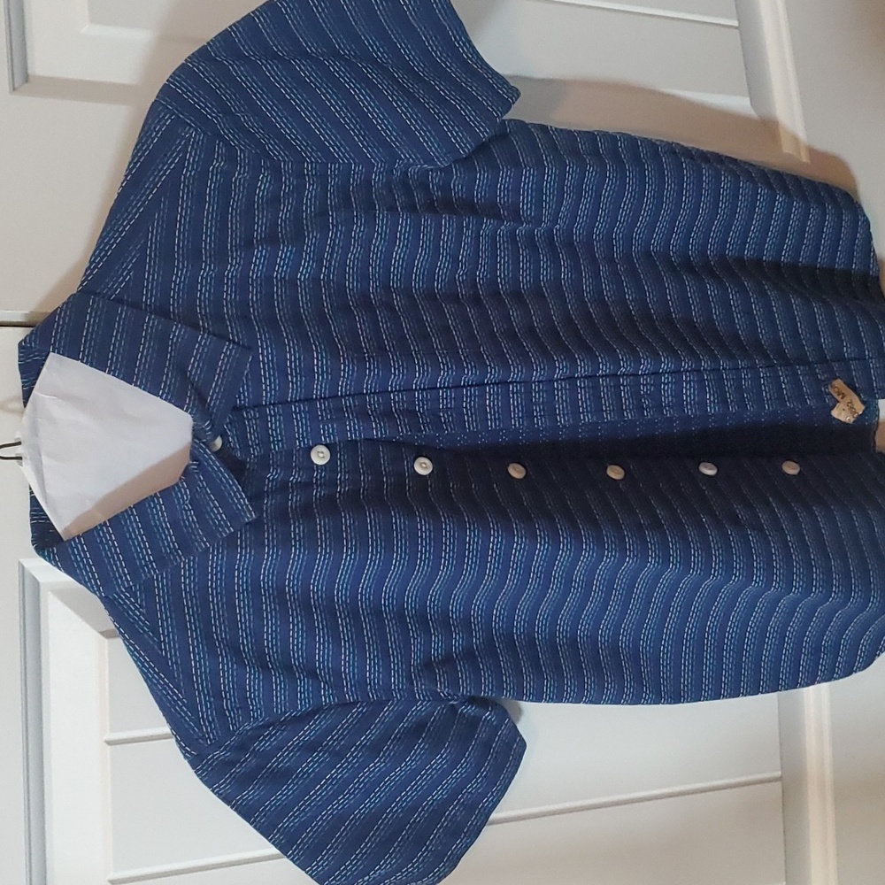 Crazy 8 Boys Blue Short Sleeve Shirt, Size 7-8,